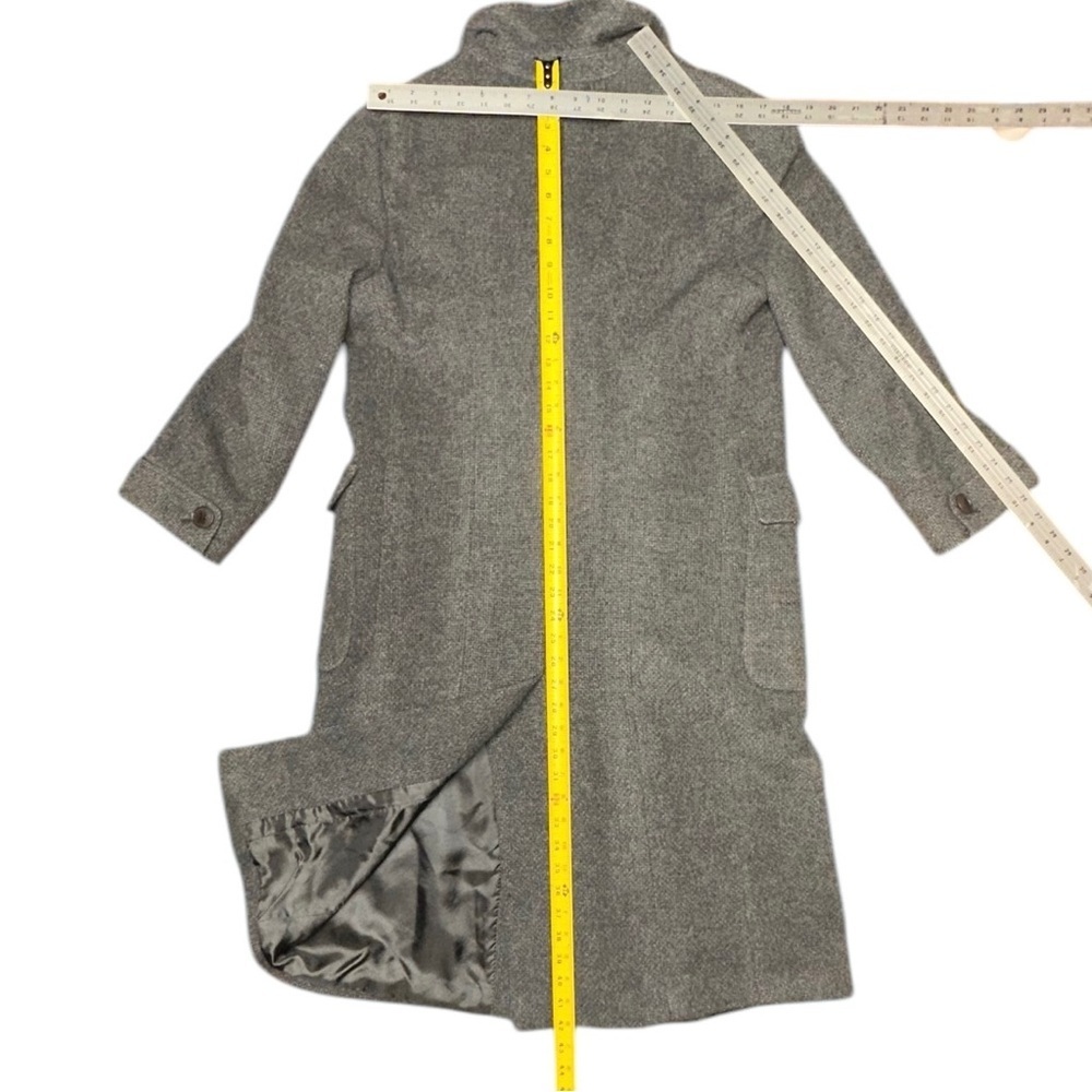 Giorgio Armani ~ Women’s Wool Mohair Alpaca Gray Trench Car Coat ~ Sz 8 ~ VTG - Picture 13 of 16